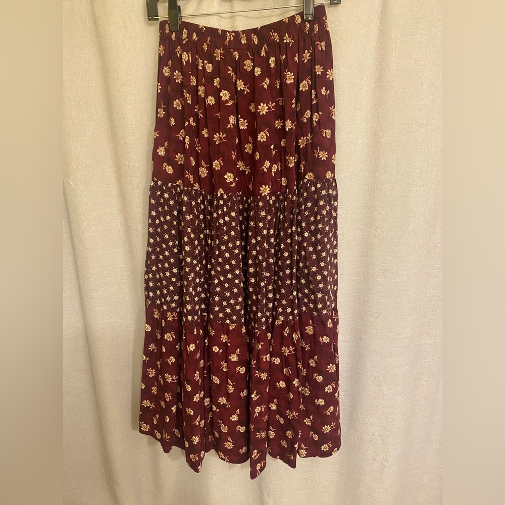 Flowy Floral Maxi Skirt